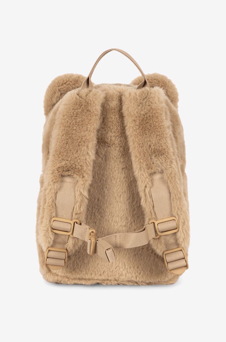 KONGES SLØJD Teddy girls' embroidered plush backpack Girl CAMEL 3