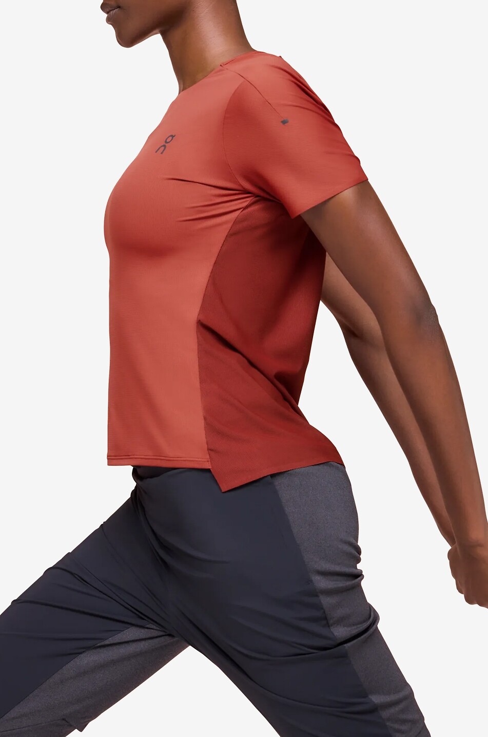 ON Kurzärmeliges Running-T-Shirt mit Rundhalsausschnitt Performance Damen ROT 3