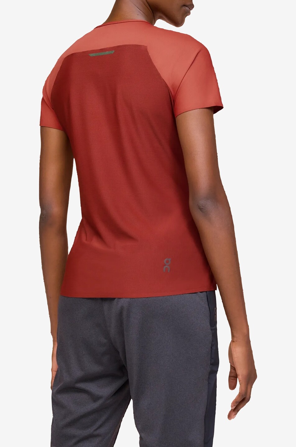 ON Kurzärmeliges Running-T-Shirt mit Rundhalsausschnitt Performance Damen ROT 4