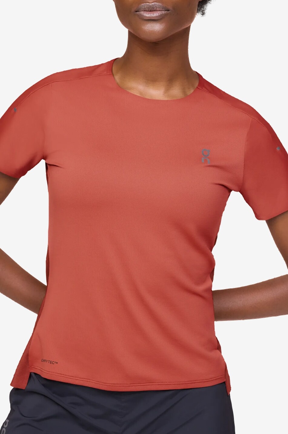 ON Kurzärmeliges Running-T-Shirt mit Rundhalsausschnitt Performance Damen ROT 5