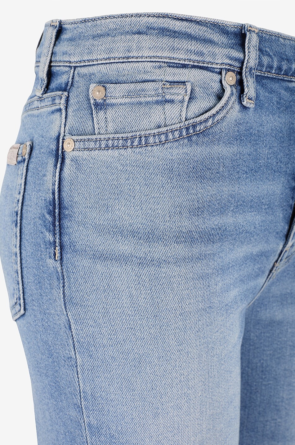 7 FOR ALL MANKIND Jean évasé en coton mélangé Modern Dojo Aquashade Femme BLEU 3