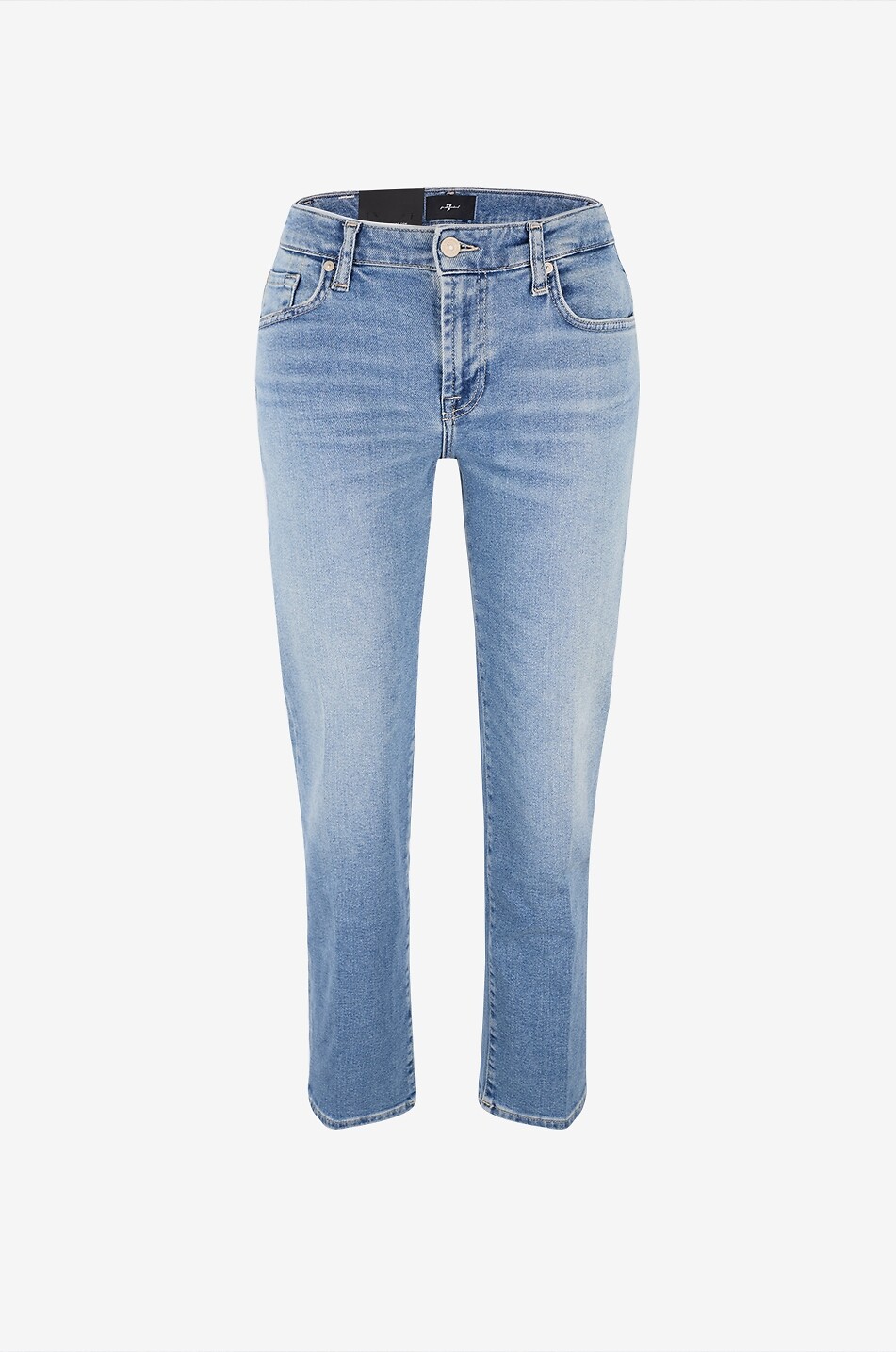 7 FOR ALL MANKIND Calie Aquashade straight-leg cropped denim jeans Women BLUE 1
