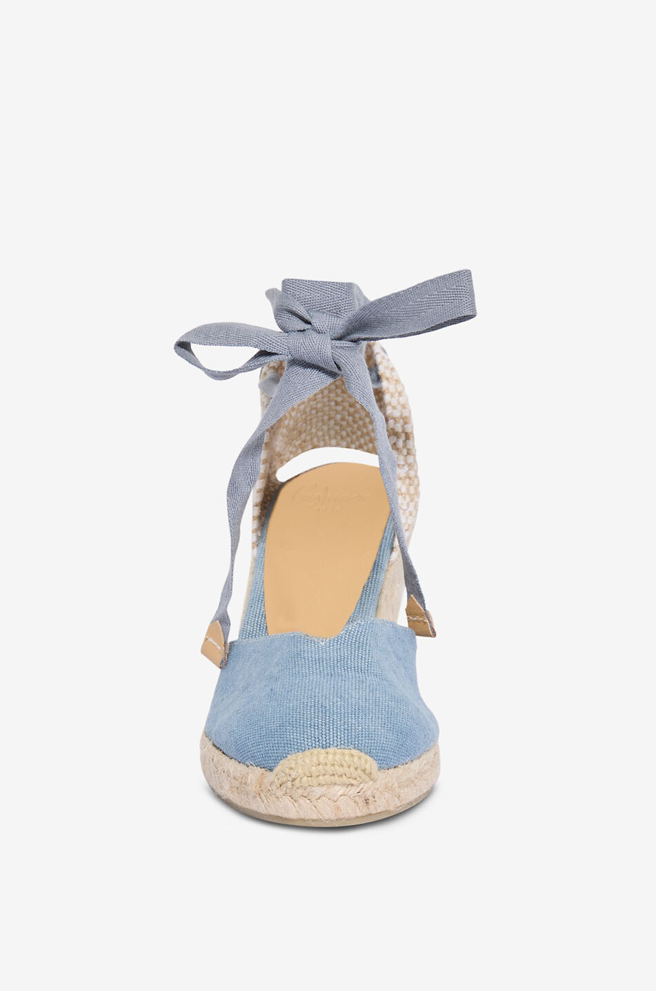 CASTANER Chiara high-heeled cotton espadrilles Women LIGHT BLUE 4