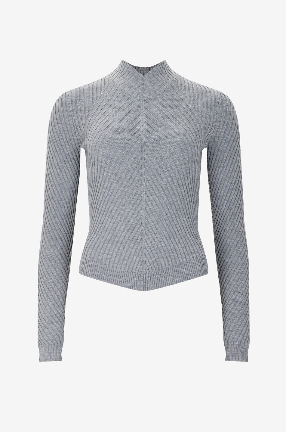 VICTORIA BECKHAM Turtleneck knitted sweater Women GREY 1
