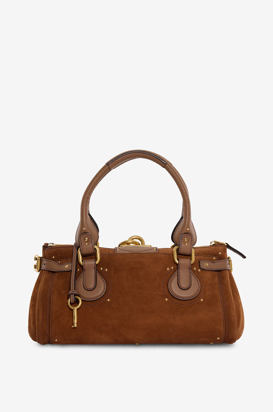 CHLOE Sac à main en daim de veau Paddington Femme CAMEL 3