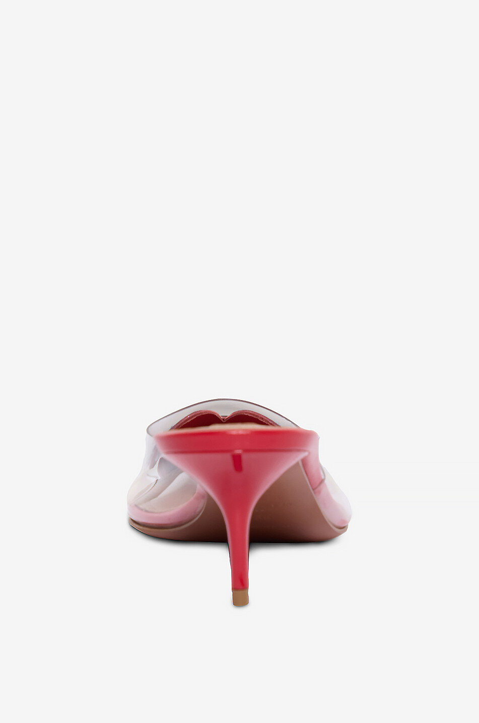 ALAÏA Mules à talon en plexiglas et cuir Bloom 55 Femme ROUGE 4