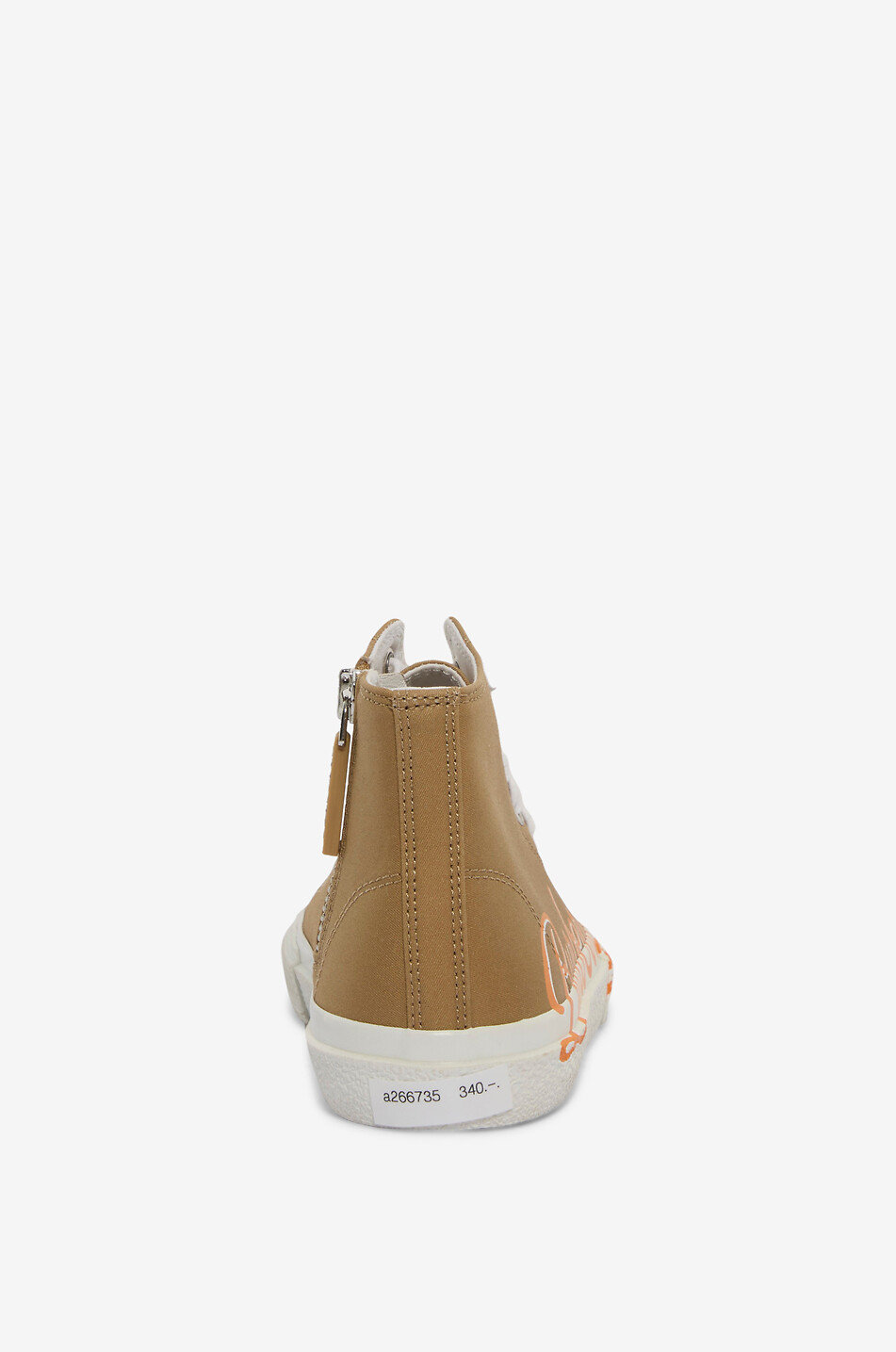 BURBERRY Larkhall girl's high-top gabardine sneakers Girl BEIGE 4
