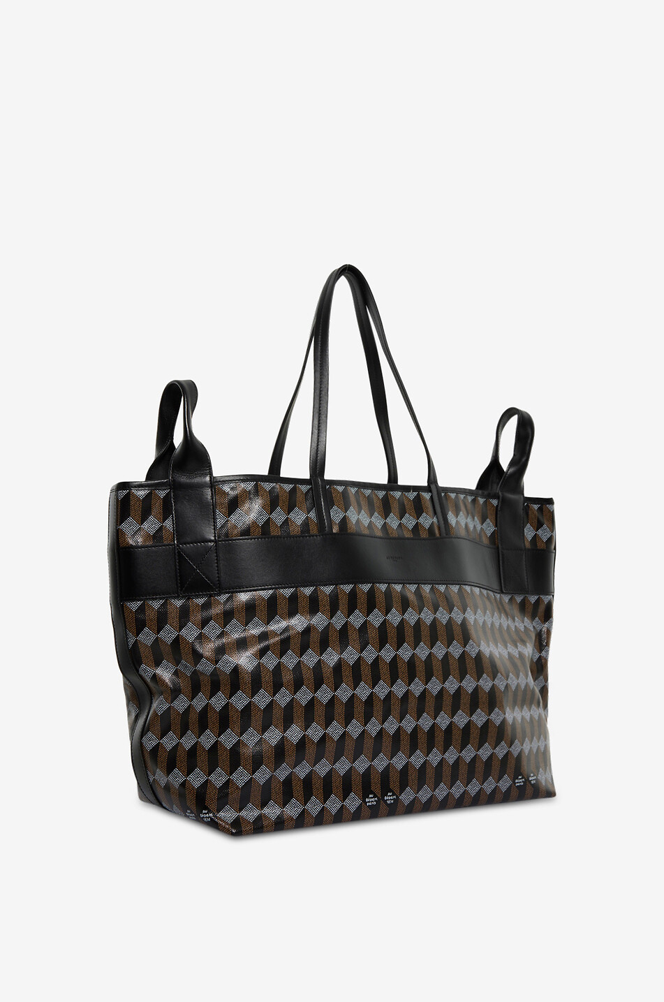 AU DEPART PARIS Sac cabas en toile monogrammée Petit Bercy Femme NOIR 2