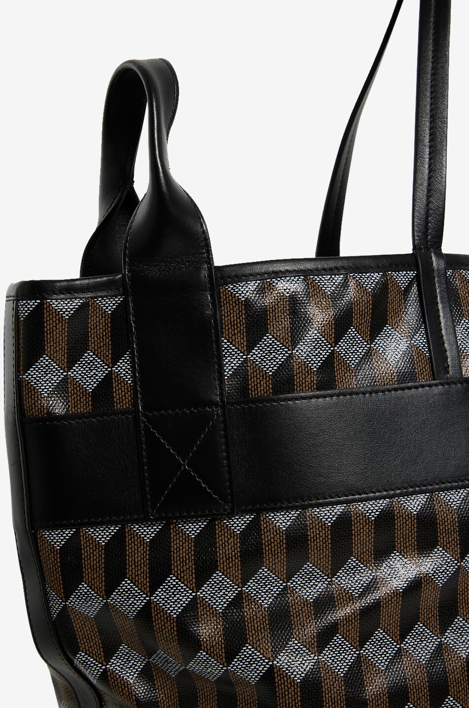AU DEPART PARIS Sac cabas en toile monogrammée Petit Bercy Femme NOIR 5