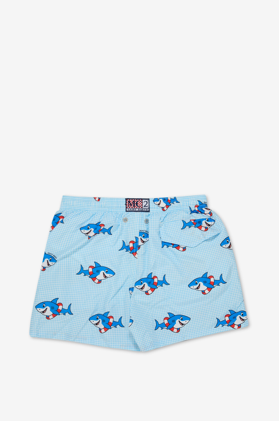 MC2 SAINT BARTH Short de bain garçon imprimé Jean Lighting Garçon BLEU CLAIR 2