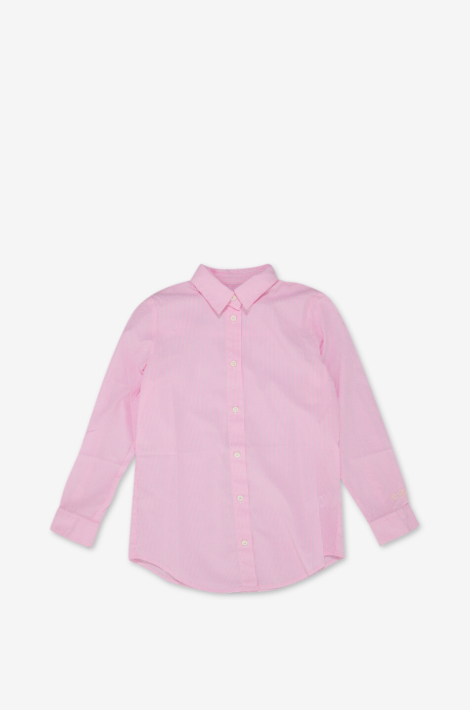Mini Brigitte girl's long-sleeved striped cotton shirt