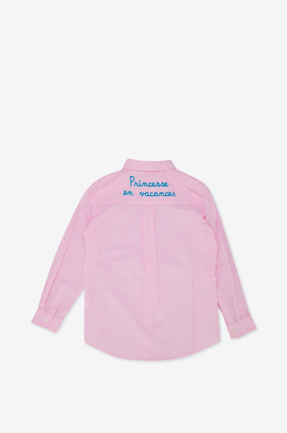 MC2 SAINT BARTH Mini Brigitte girl's long-sleeved striped cotton shirt Girl PINK 2