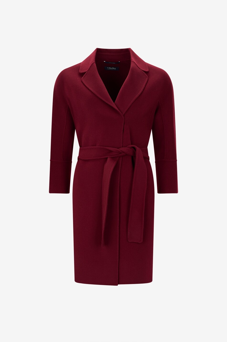 'S MAX MARA Arona virgin wool short belted coat Women DARK RED 1