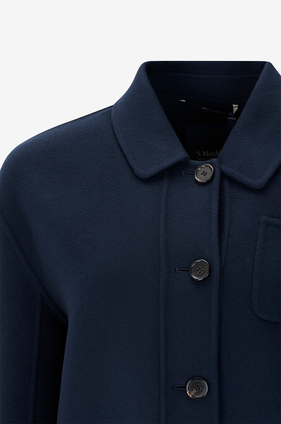 'S MAX MARA Giglio cropped virgin wool shirt jacket Women DARK BLUE 3