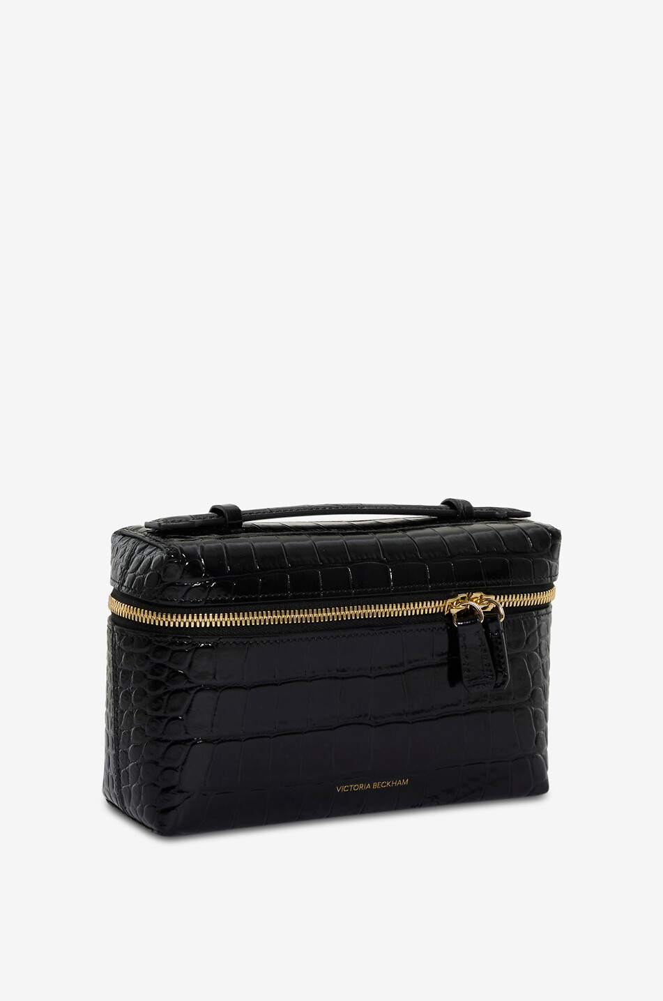 VICTORIA BECKHAM Sac porté croisé en cuir effet crocodile Vanity Femme NOIR 2