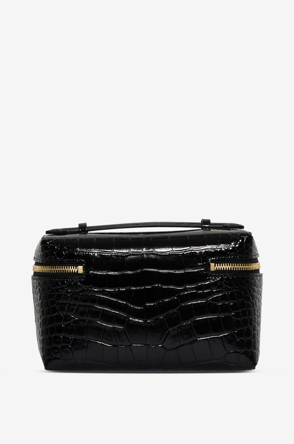 VICTORIA BECKHAM Sac porté croisé en cuir effet crocodile Vanity Femme NOIR 3
