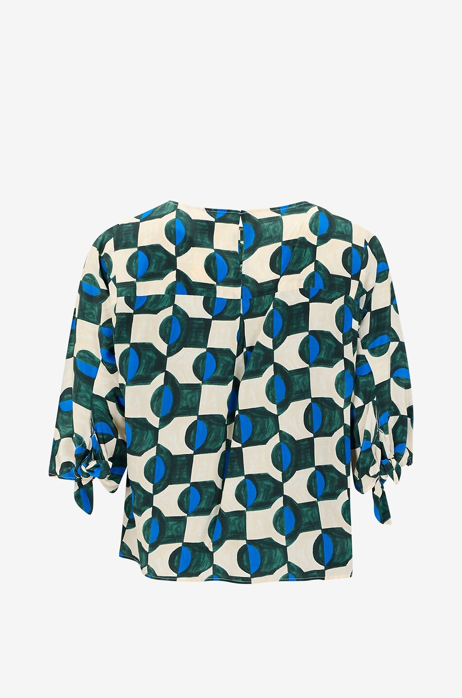 WEEKEND MAX MARA Dadone printed silk round neck blouse Women DARK GREEN 2