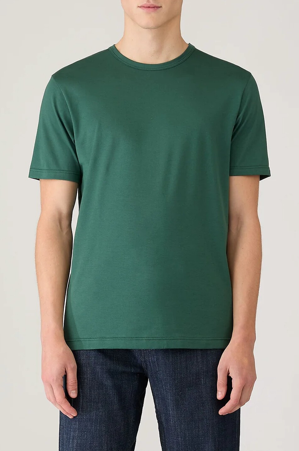 SUNSPEL T-shirt à manches courtes et col rond Classic Homme VERT 2