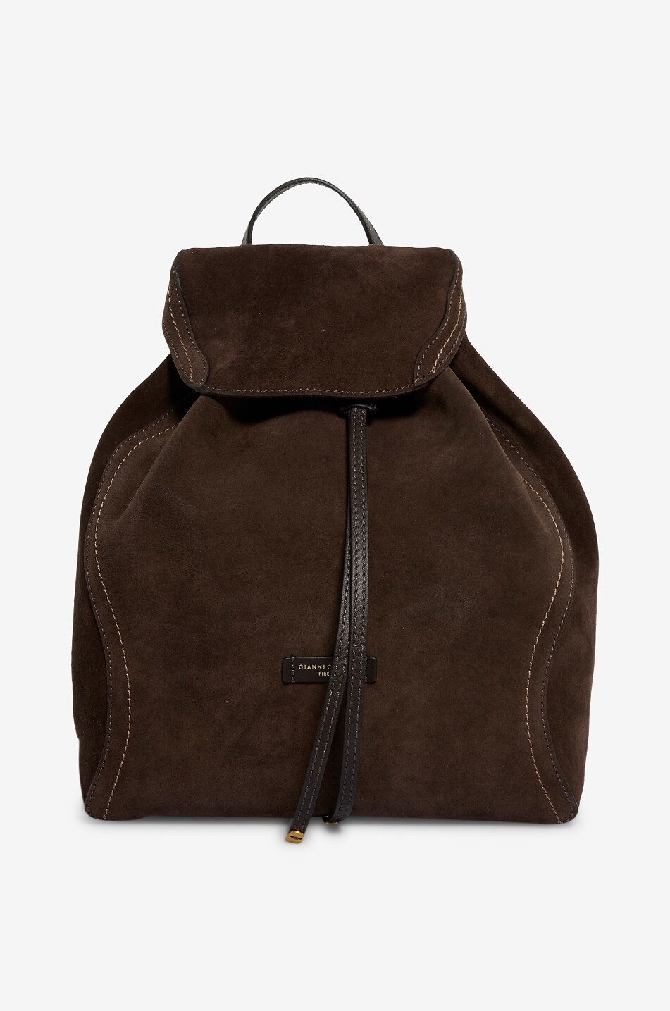 GIANNI CHIARINI Sac à dos en daim Violette Femme MARRON FONCÉ 1