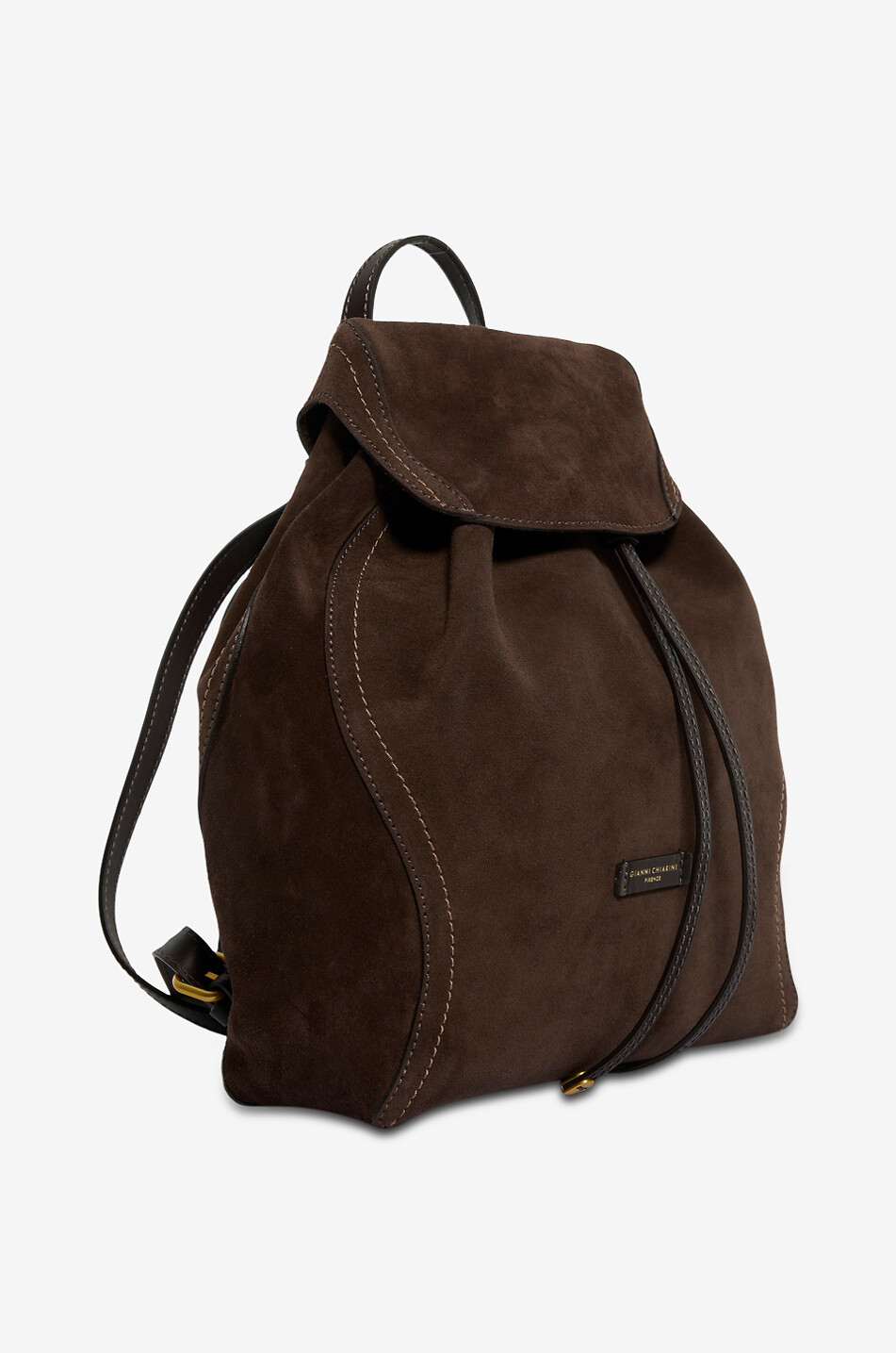 GIANNI CHIARINI Sac à dos en daim Violette Femme MARRON FONCÉ 2