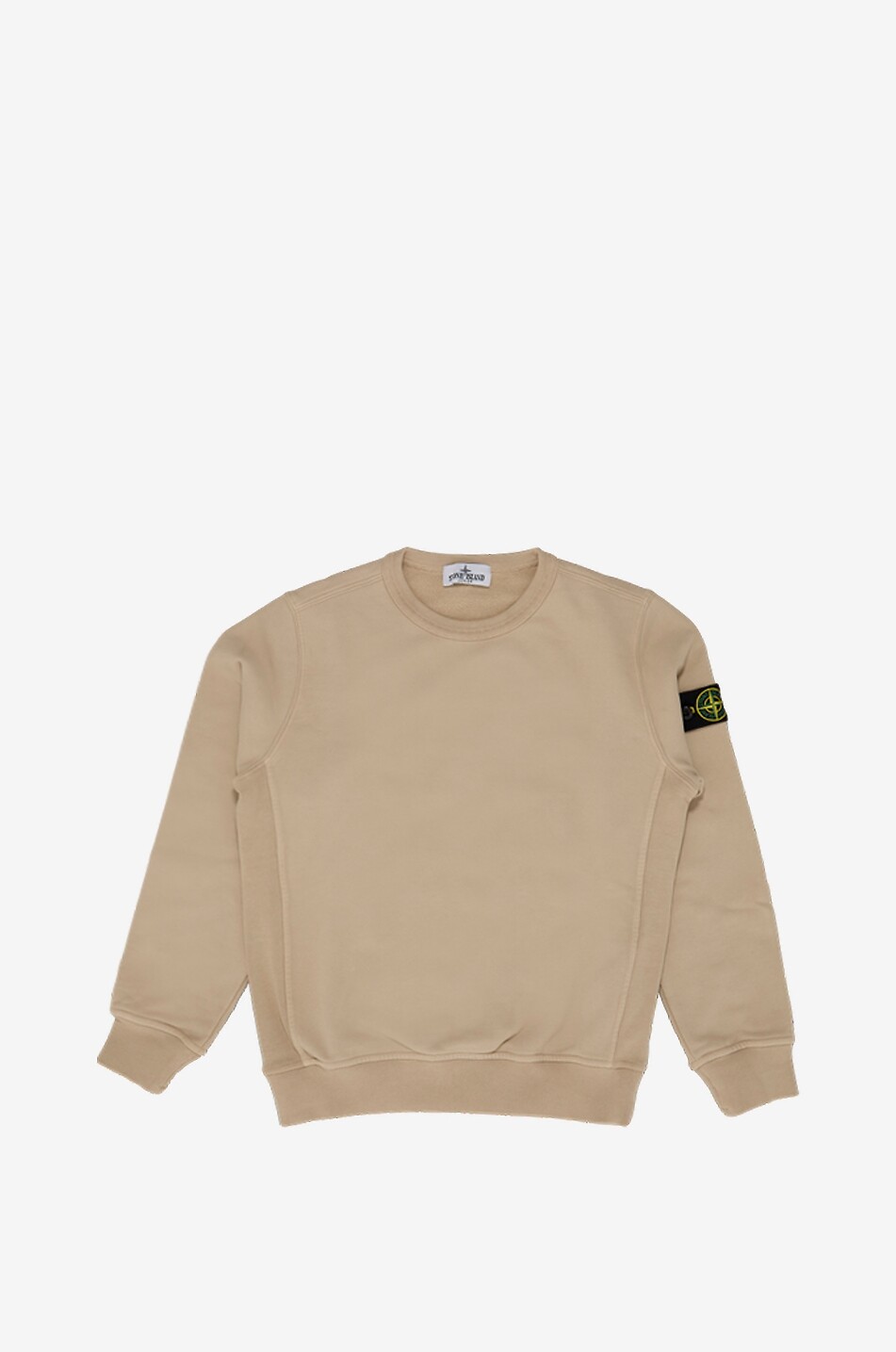 STONE ISLAND JUNIOR Sweat-shirt à col rond garçon 6100001 Cotton Fleece Garçon BEIGE 1