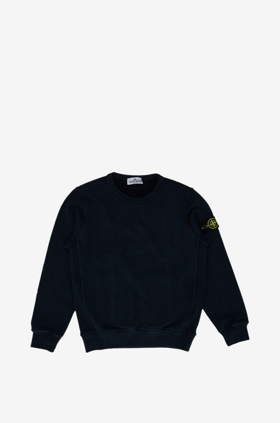 STONE ISLAND JUNIOR Sweat-shirt à col rond garçon 6100001 Cotton Fleece Garçon BLEU FONCE 1