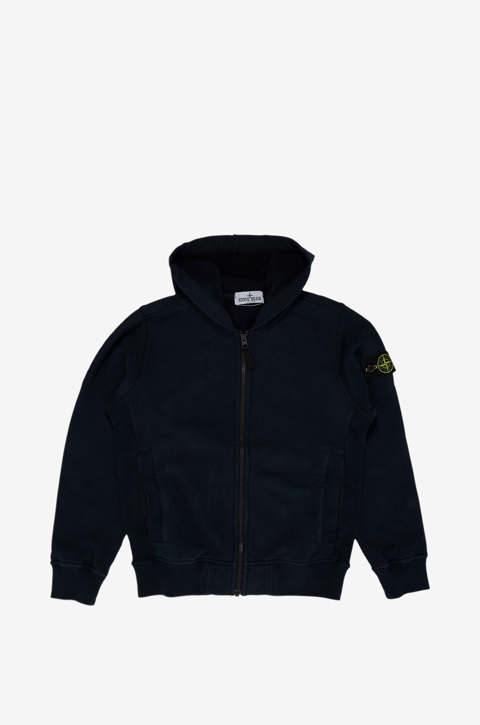 STONE ISLAND JUNIOR 6100006 boys' hooded full-zip cotton sweatshirt Boy DARK BLUE 1
