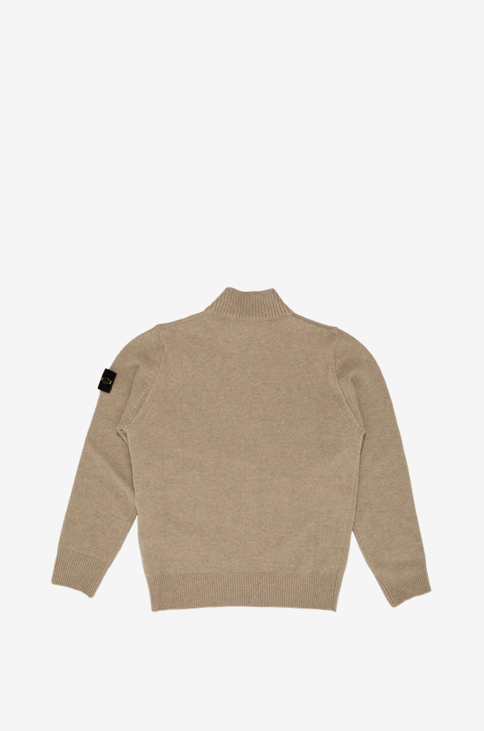 STONE ISLAND JUNIOR Pull à col montant zippé en laine vierge mélangée garçon 5100014 Garçon BEIGE 2
