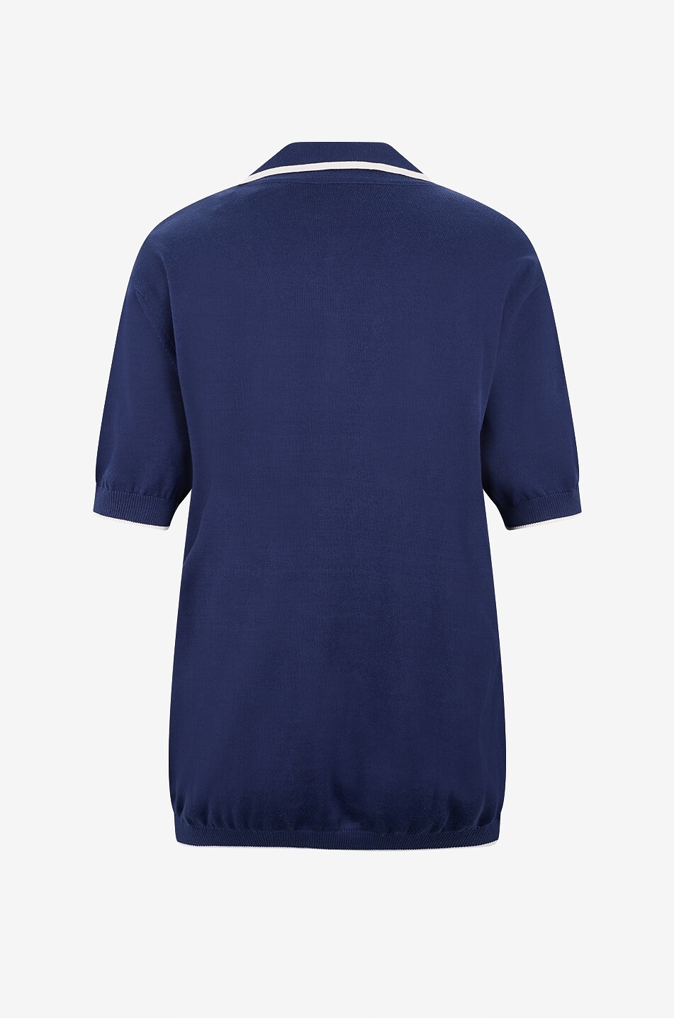 BRUNELLO CUCINELLI Kurzarm-Hemd mit geometrischem Strickmuster Herren DUNKELBLAU 2