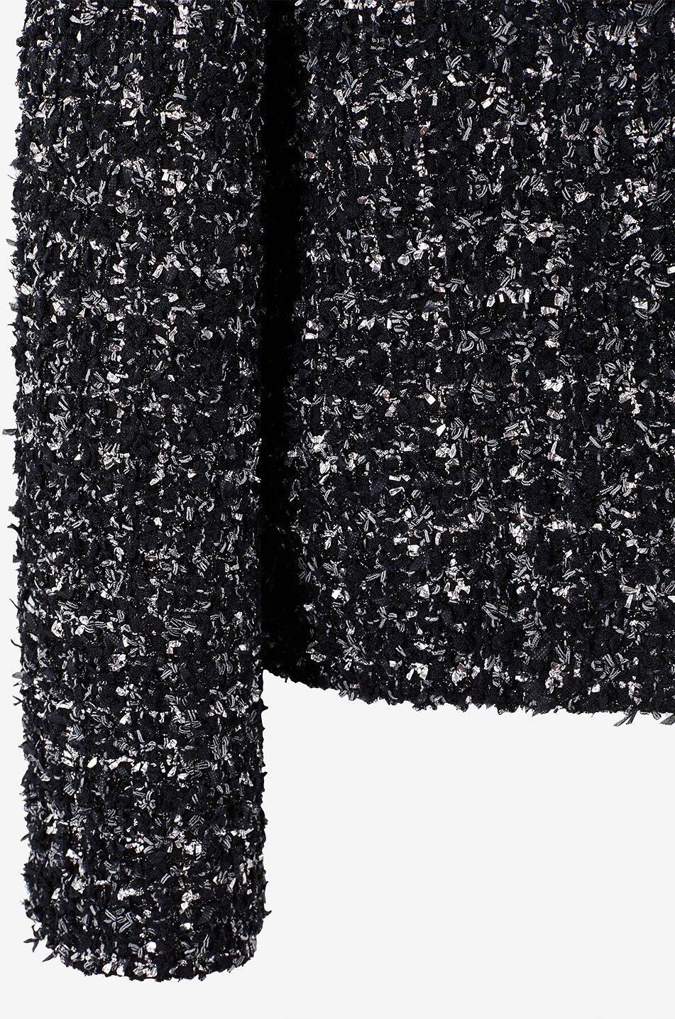 KITON Lightweight round-neck tweed jacket in blended virgin wool Women BLACK 3