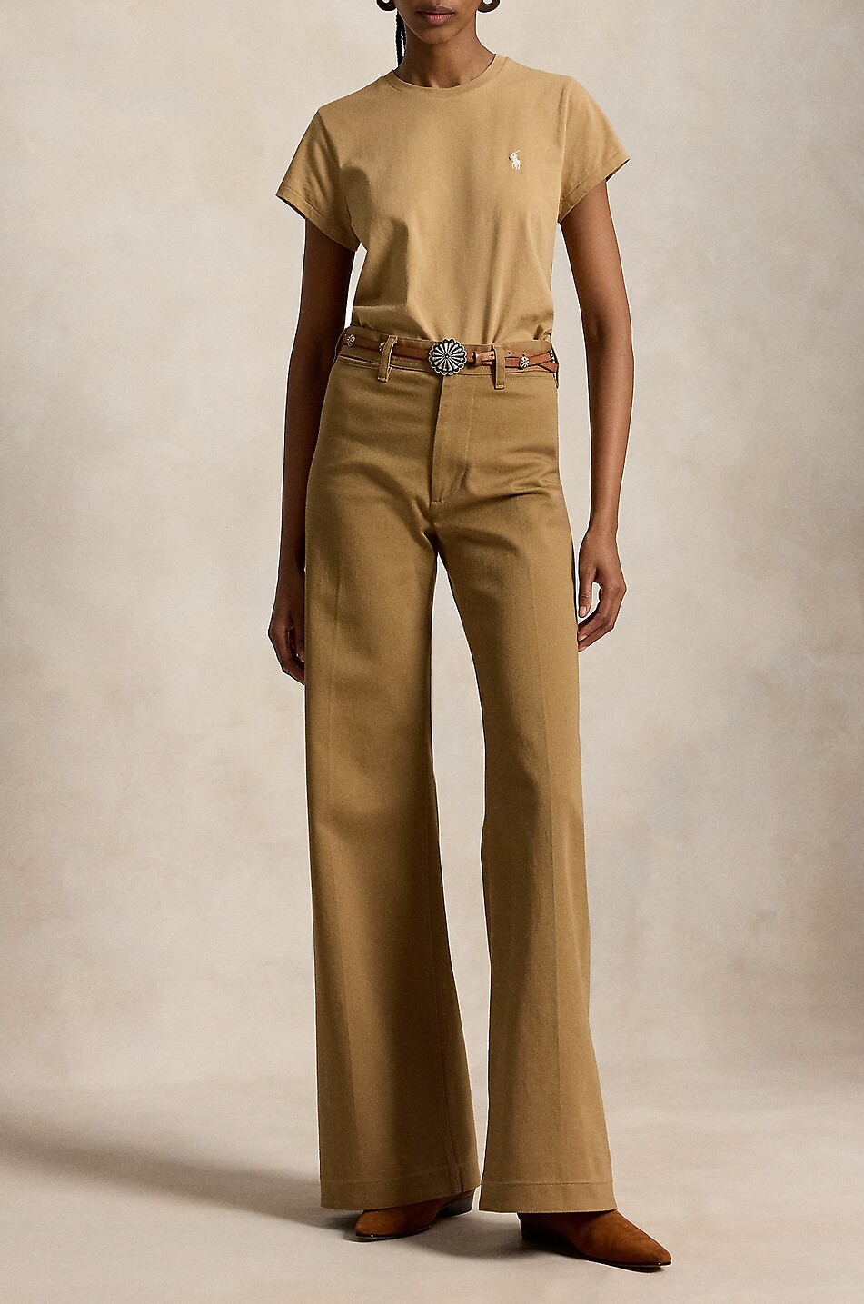 POLO RALPH LAUREN Pony Classic Fit short-sleeved crewneck T-shirt Women CAMEL 4