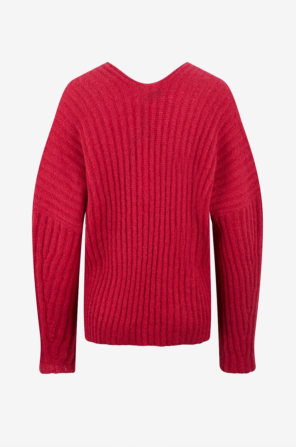 TWINSET Cache-coeur oversized ribbed knit V-neck jumper Women RED 2