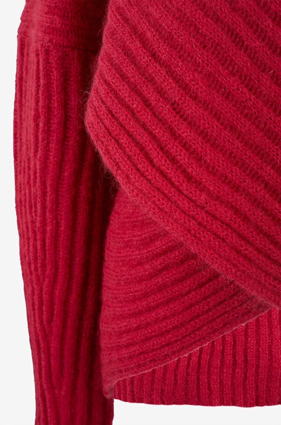 TWINSET Cache-coeur oversized ribbed knit V-neck jumper Women RED 3