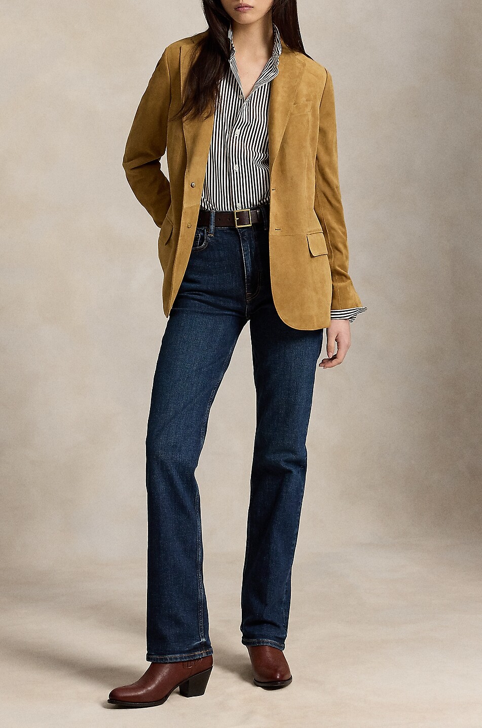 POLO RALPH LAUREN Gestreiftes lässiges Hemd Pony Damen DUNKELBRAUN 4