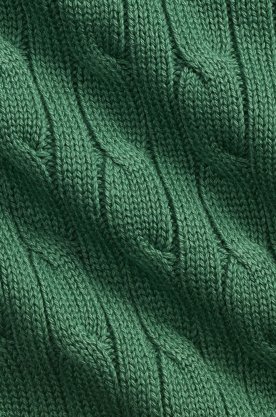 POLO RALPH LAUREN Pony baby round-neck cable-knit cotton jumper Baby DARK GREEN 3