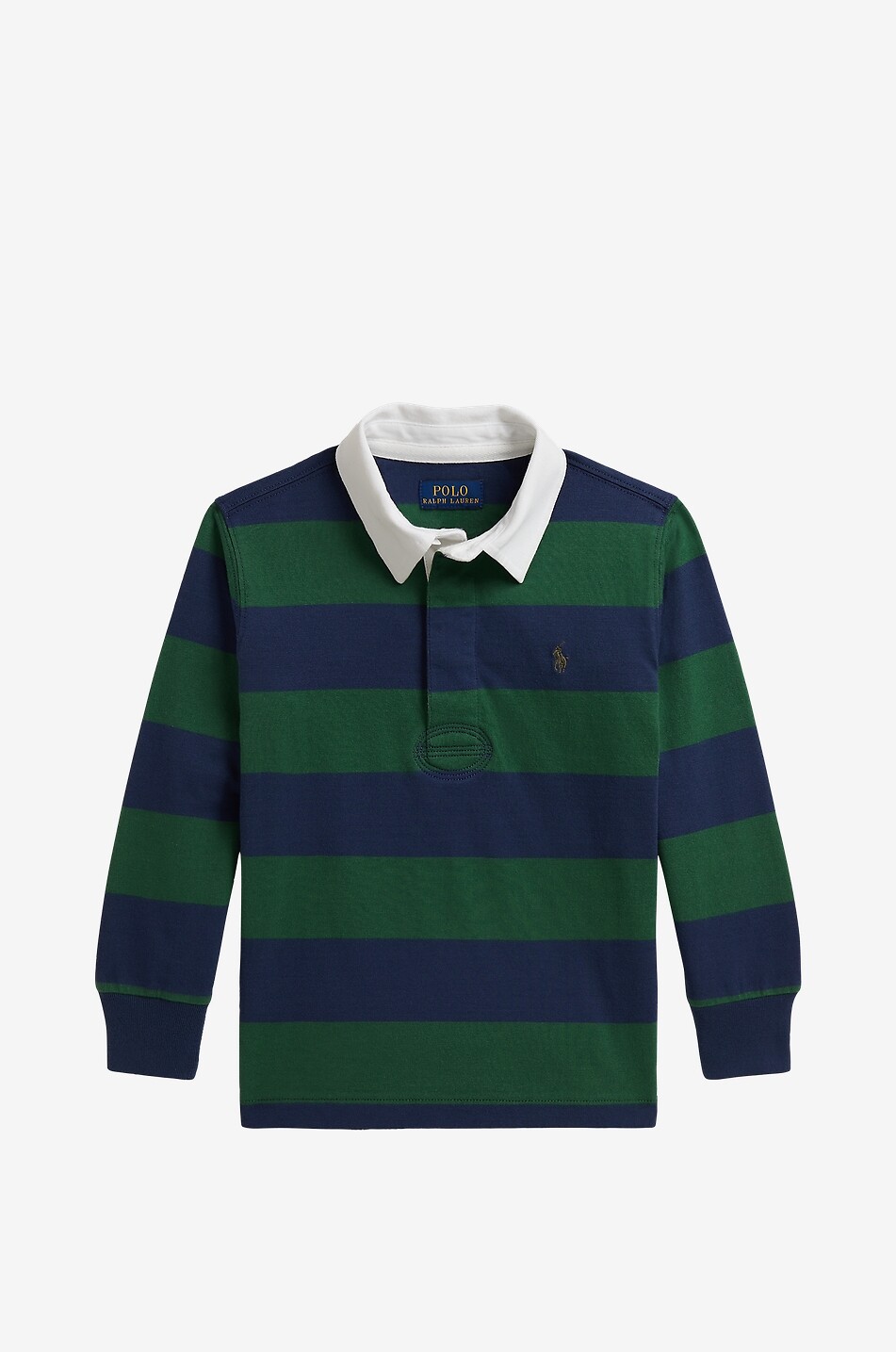 Pony boy's long-sleeved striped cotton rugby shirt