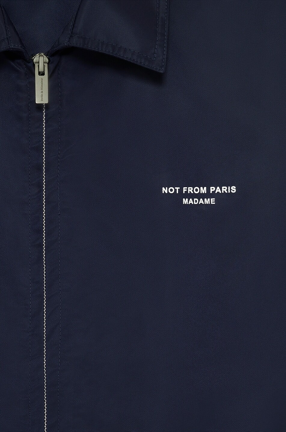 DROLE DE MONSIEUR La Veste Slogan lightweight nylon jacket Men DARK BLUE 2