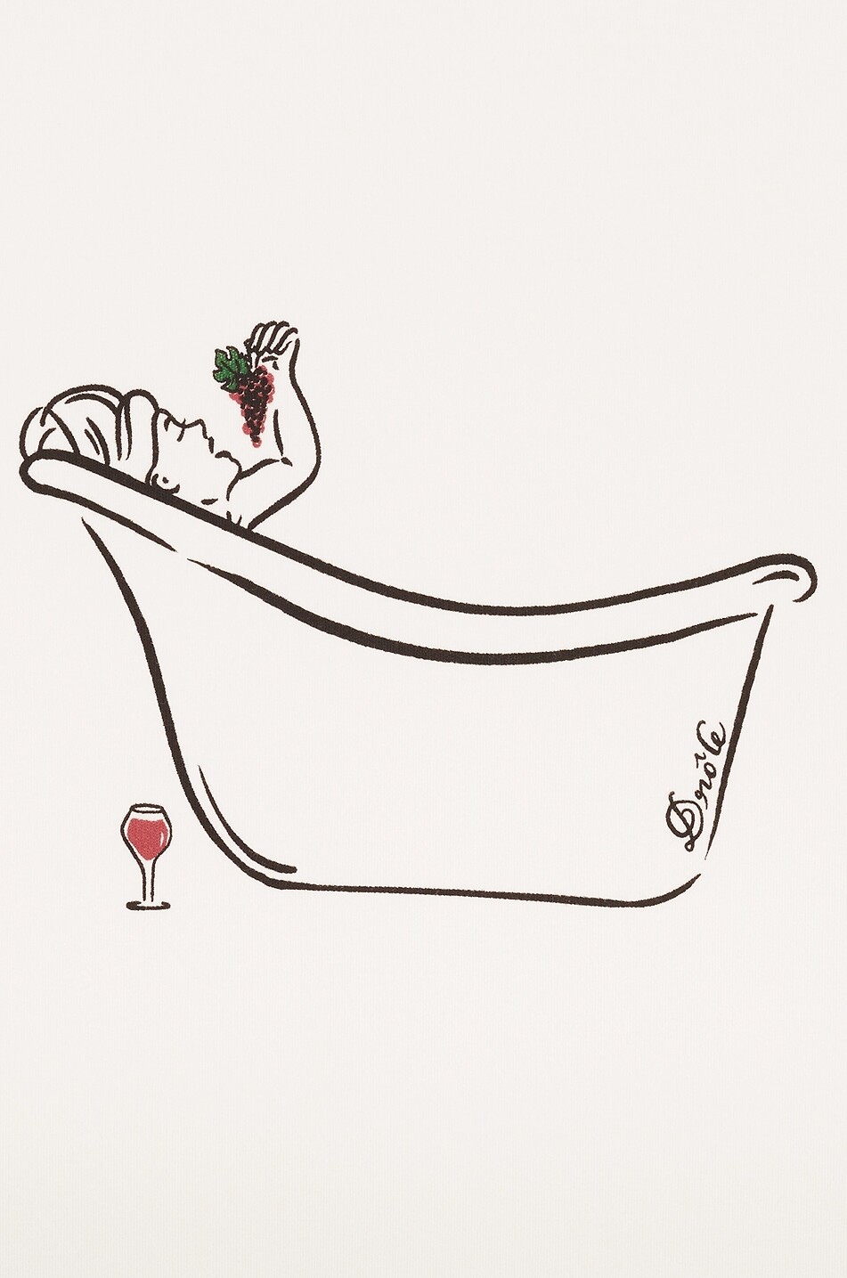 DROLE DE MONSIEUR Kurzarm-T-Shirt aus Jersey mit Print Bain de Vin Herren WEISS 2