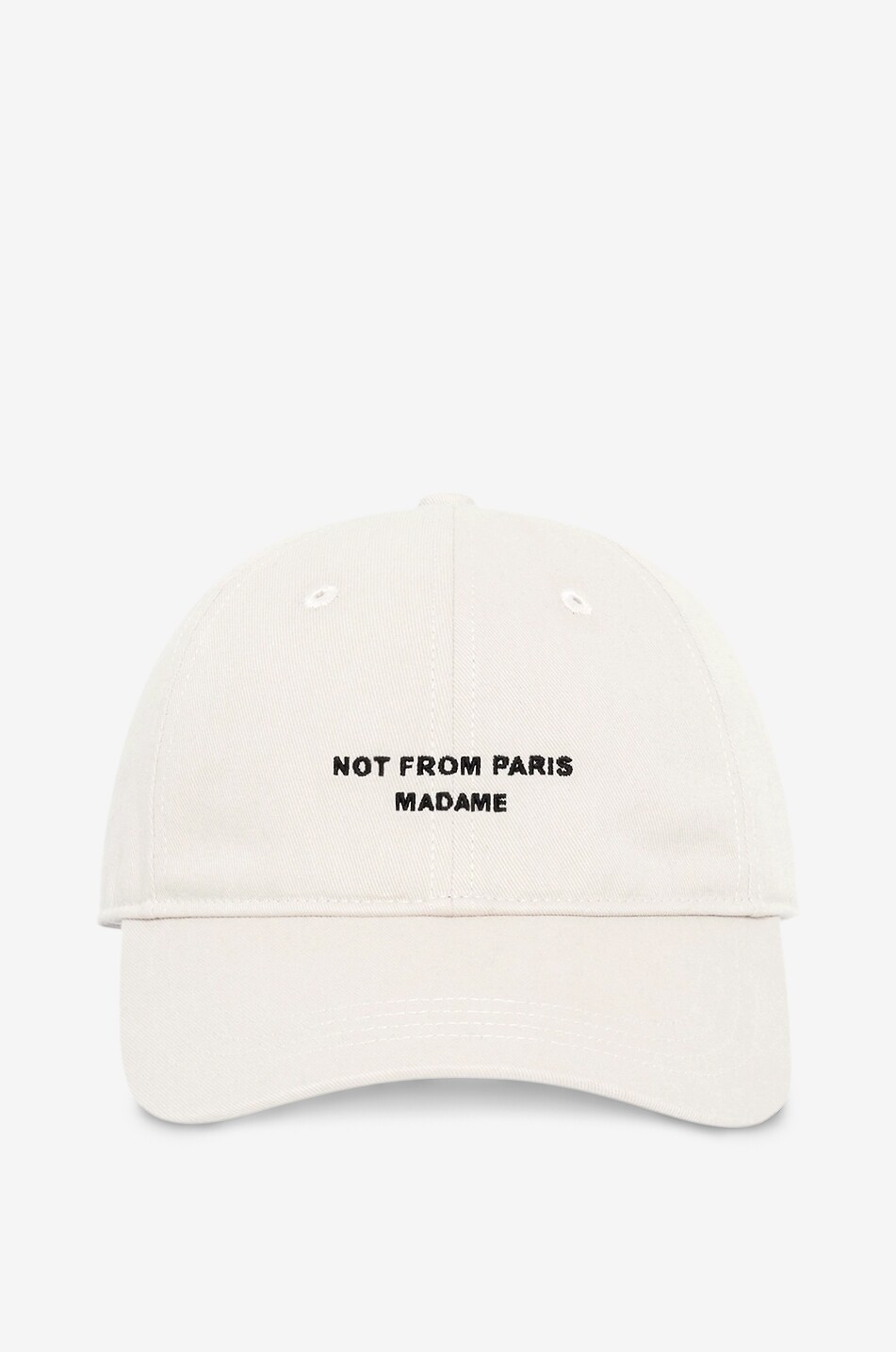 DROLE DE MONSIEUR Slogan embroidered cotton baseball cap Men EGGSHELL 2