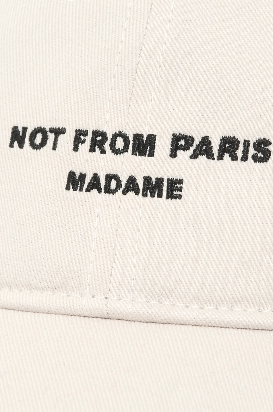 DROLE DE MONSIEUR Slogan embroidered cotton baseball cap Men EGGSHELL 3