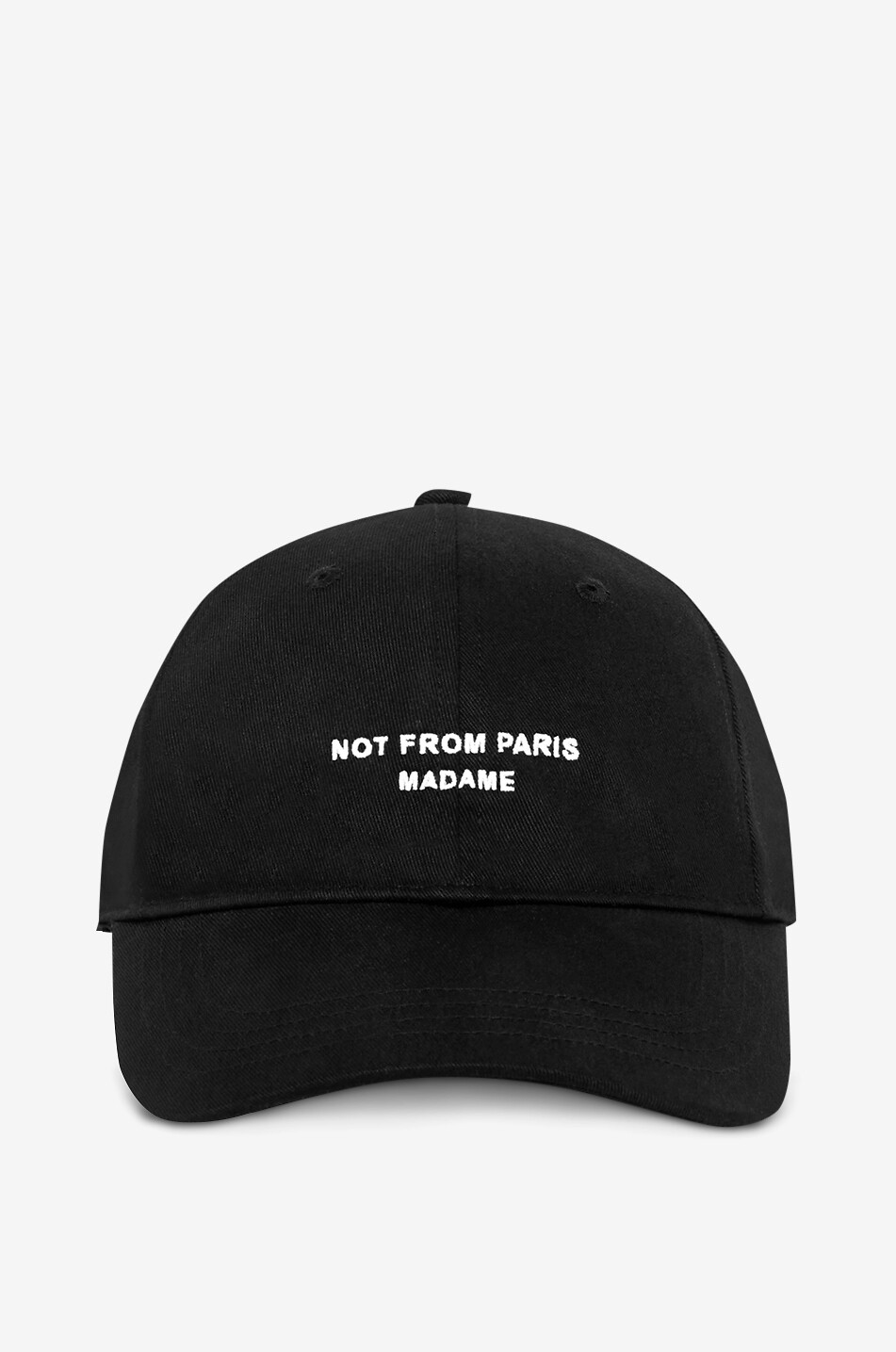 DROLE DE MONSIEUR Slogan embroidered cotton baseball cap Men BLACK 2