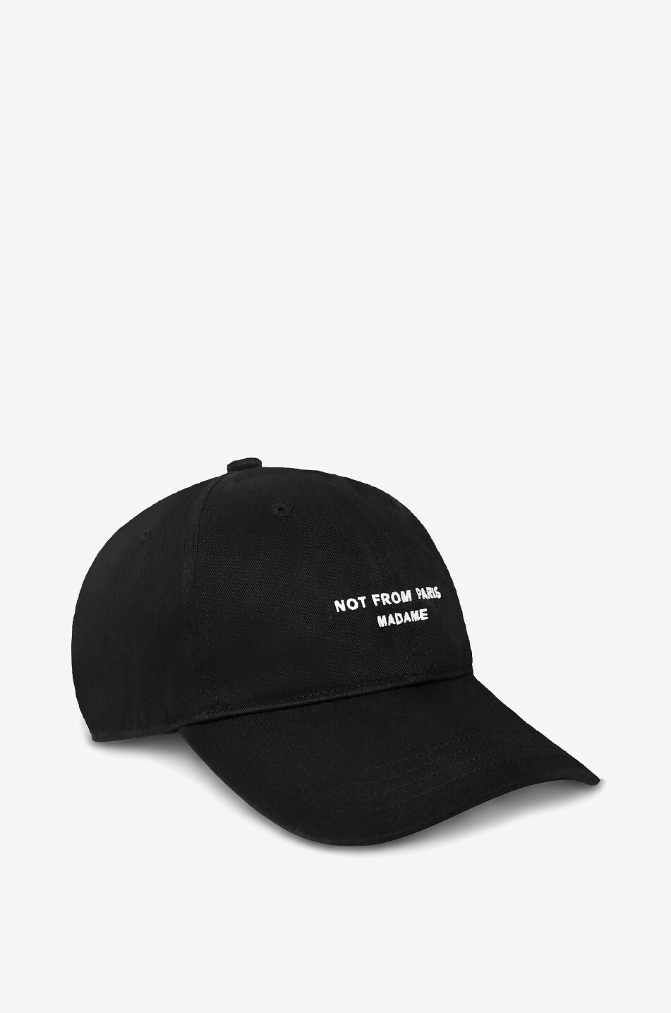 Slogan embroidered cotton baseball cap