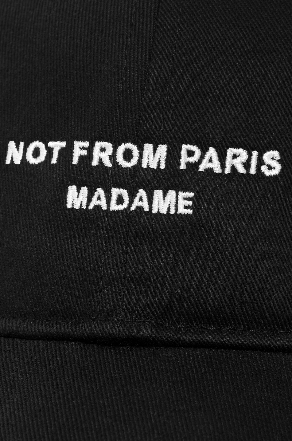 DROLE DE MONSIEUR Slogan embroidered cotton baseball cap Men BLACK 3