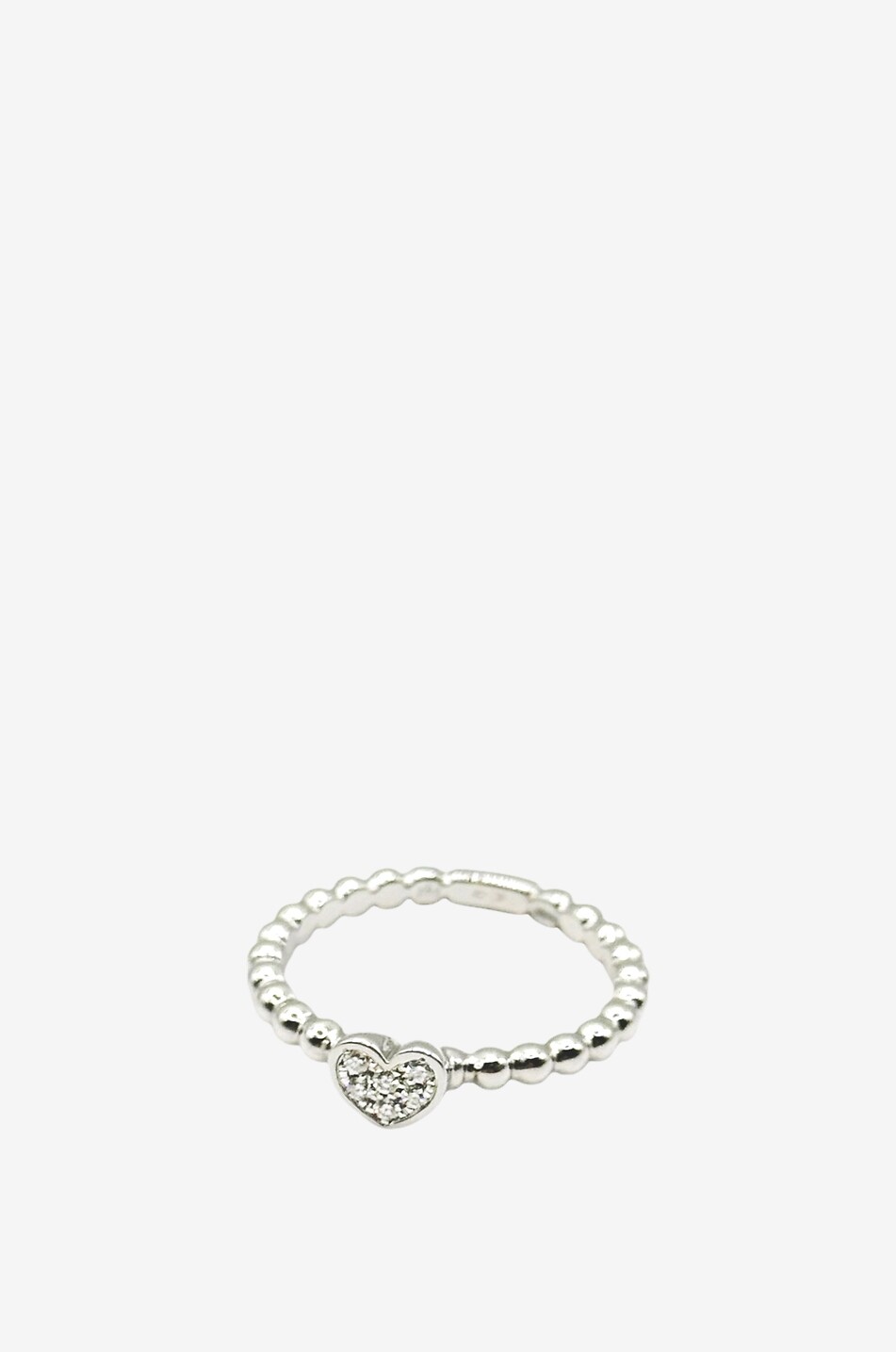 GBYG Weissgold-Ring mit Diamanten Perlée Cœur Damen WEISS 1