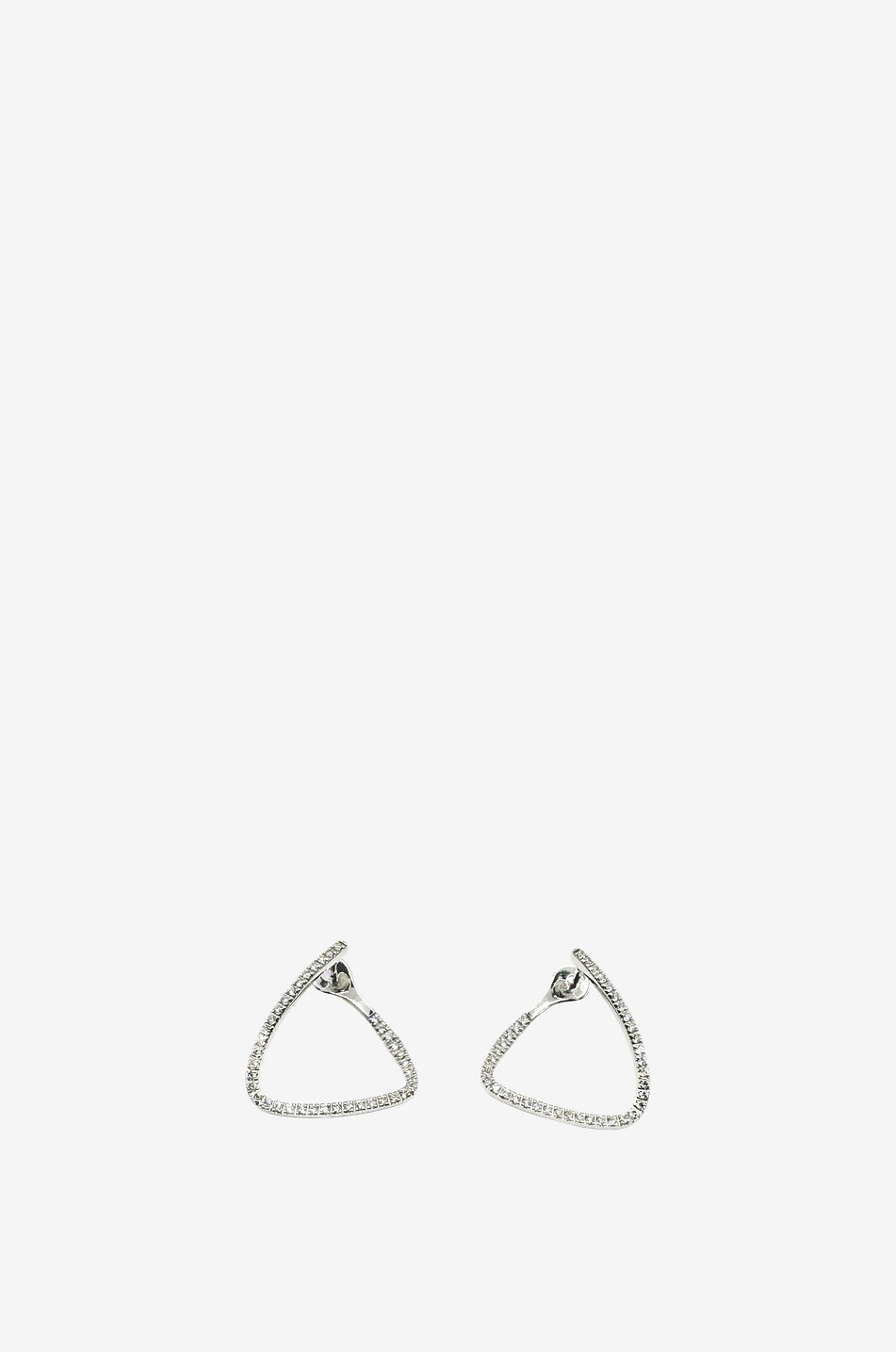 GBYG Geometrische Weissgold-Creolen mit Diamanten Trapèze M Damen WEISS 1