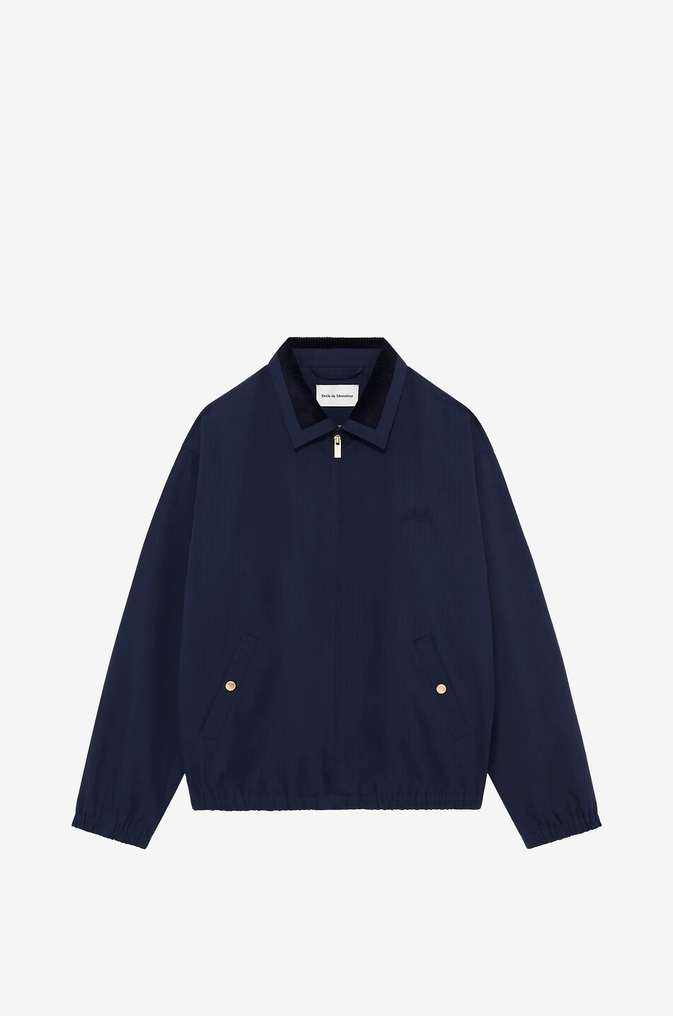 Le Blouson Drôle striped cotton and corduroy jacket