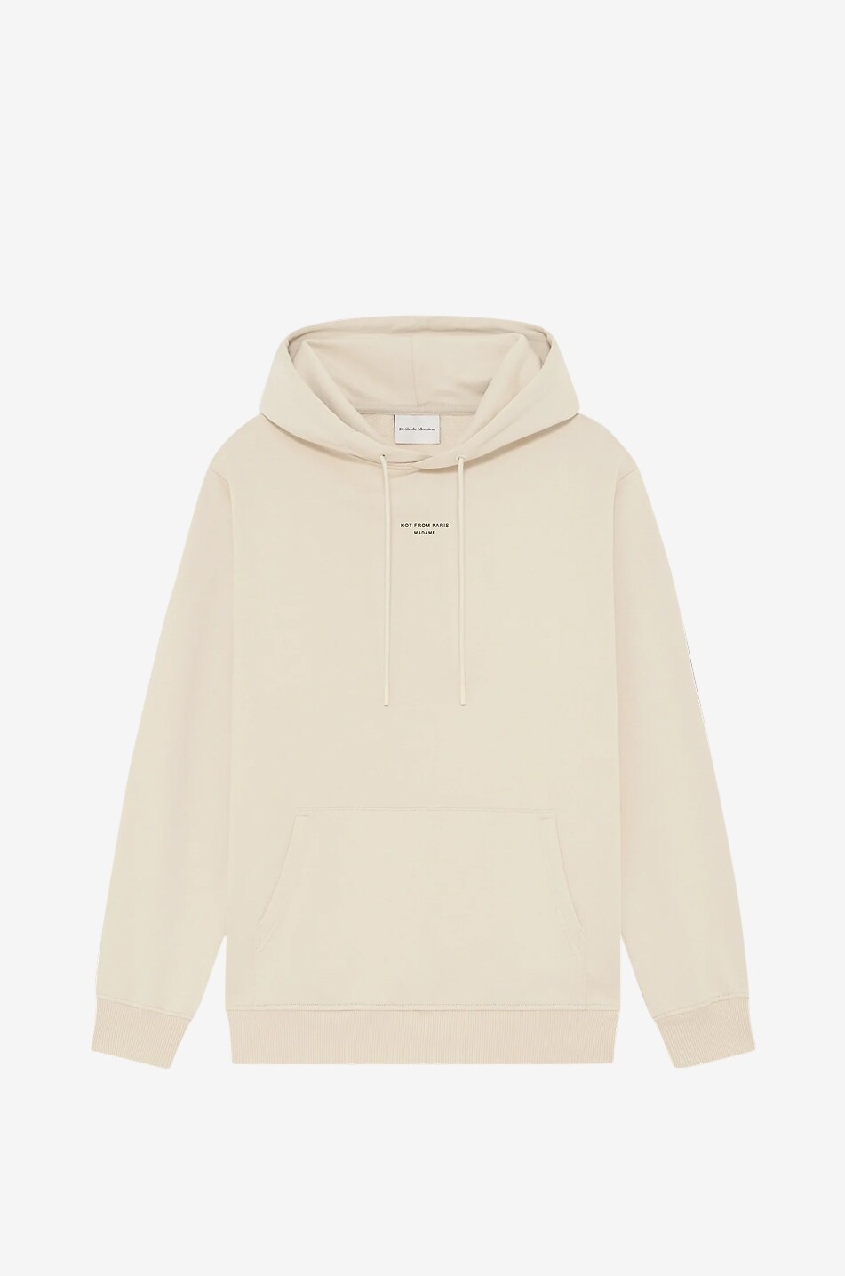 DROLE DE MONSIEUR Sweat-shirt à capuche en coton Le Hoodie Slogan Homme Beige clair 1