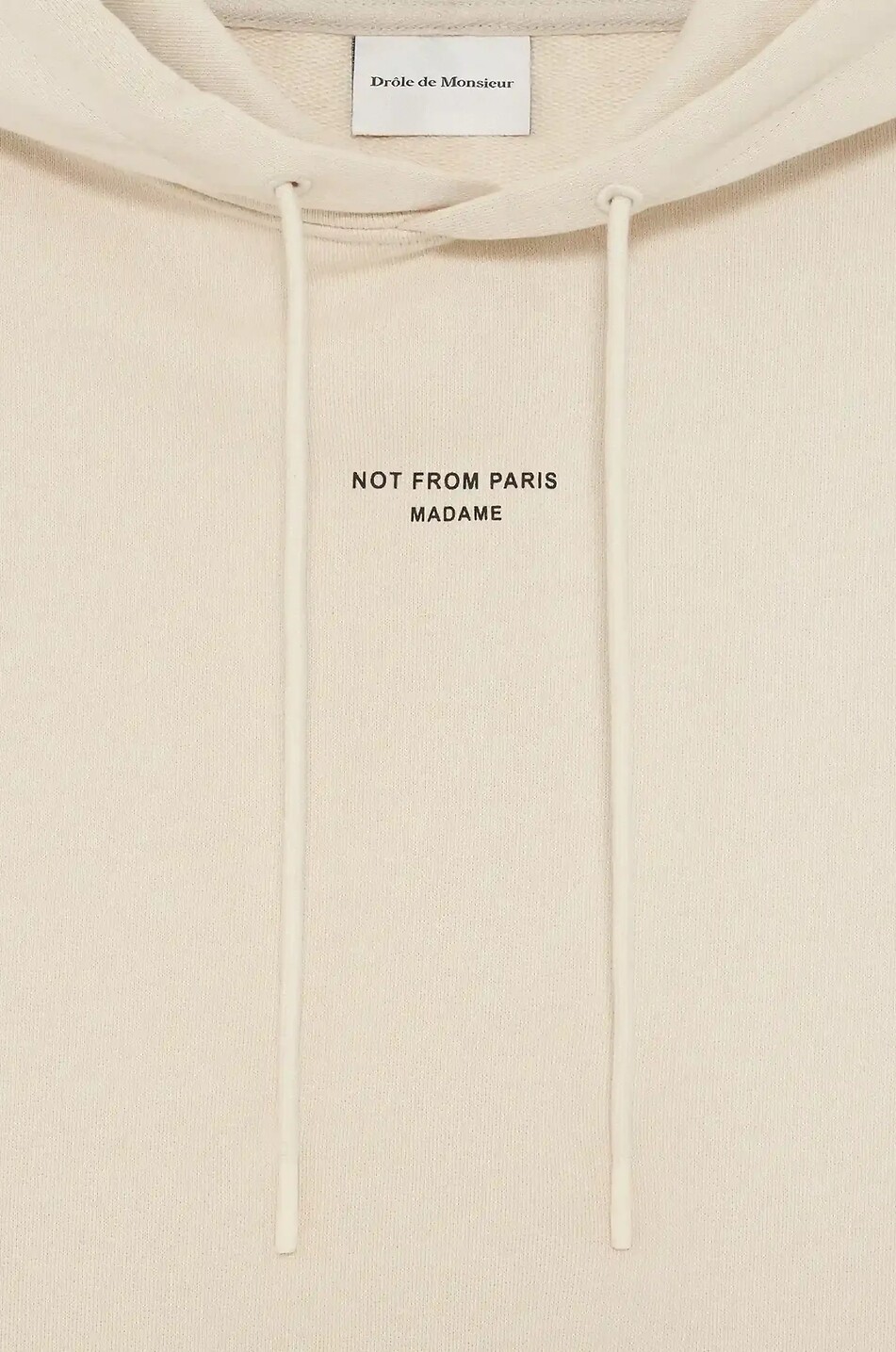 DROLE DE MONSIEUR Sweat-shirt à capuche en coton Le Hoodie Slogan Homme Beige clair 2