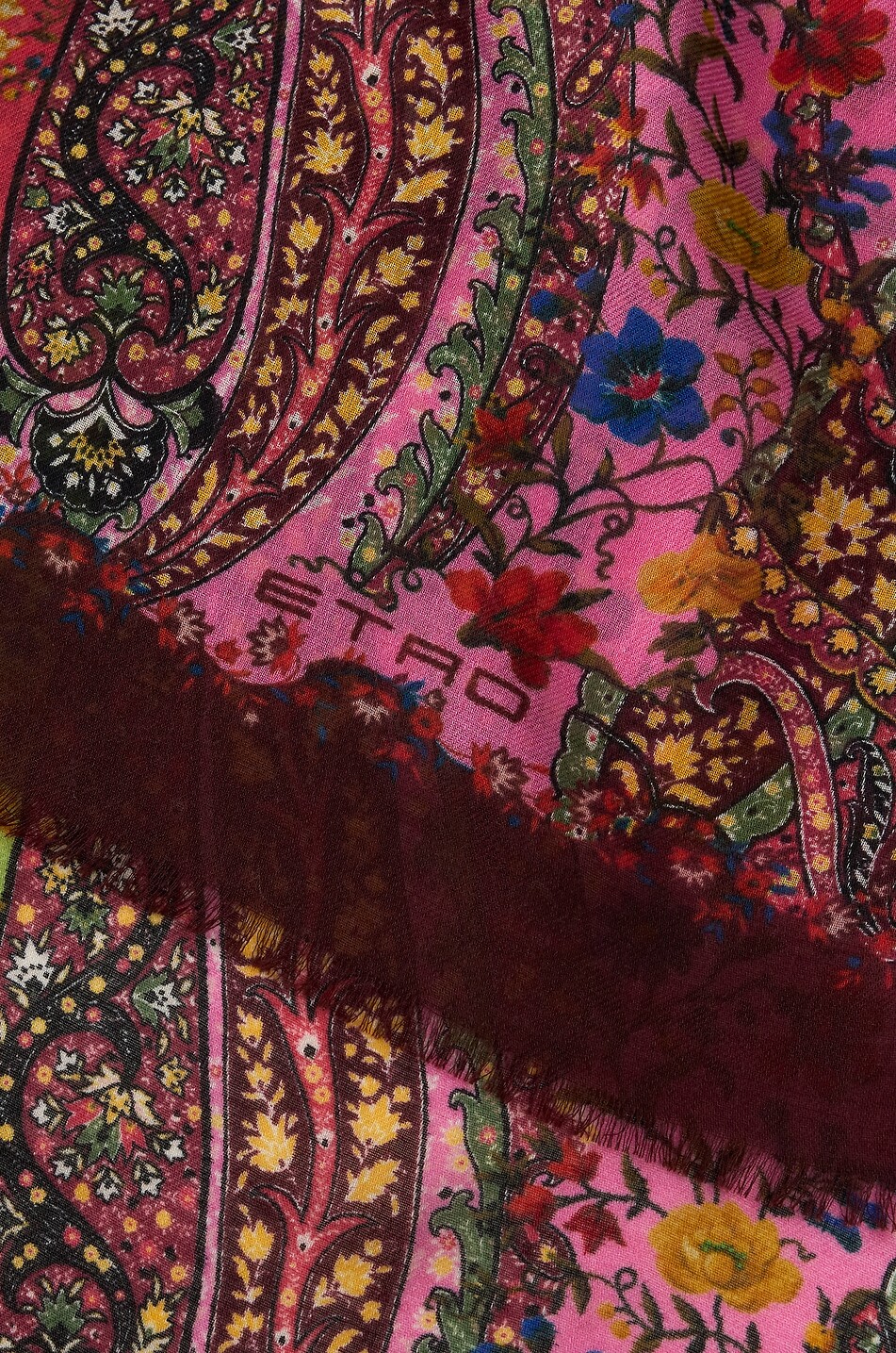 ETRO Écharpe imprimée paisley tissée en cachemire Boheme Femme ROSE 2