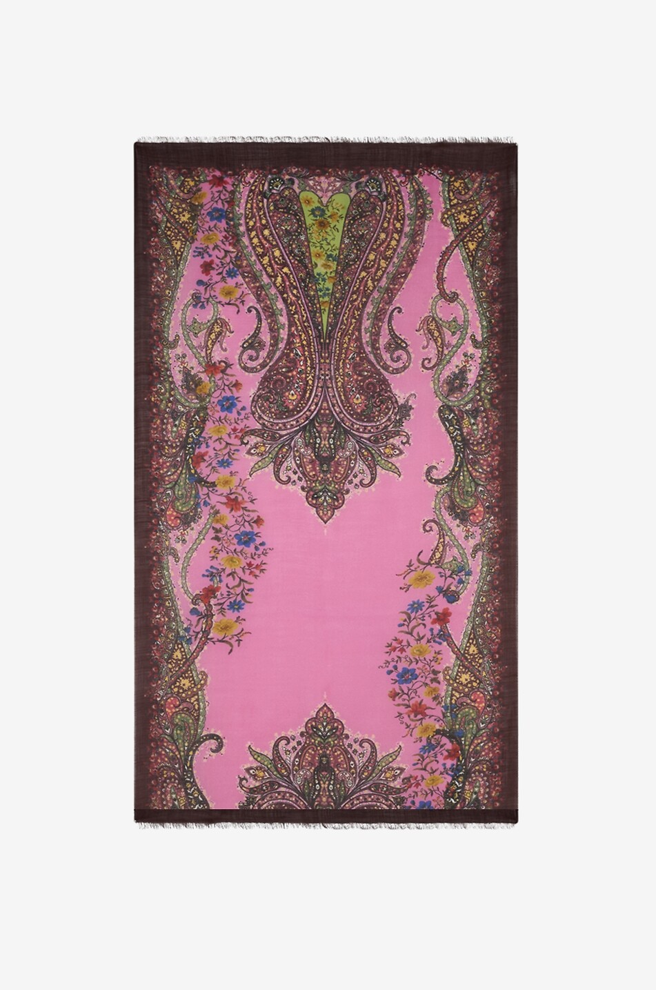 ETRO Écharpe imprimée paisley tissée en cachemire Boheme Femme ROSE 3